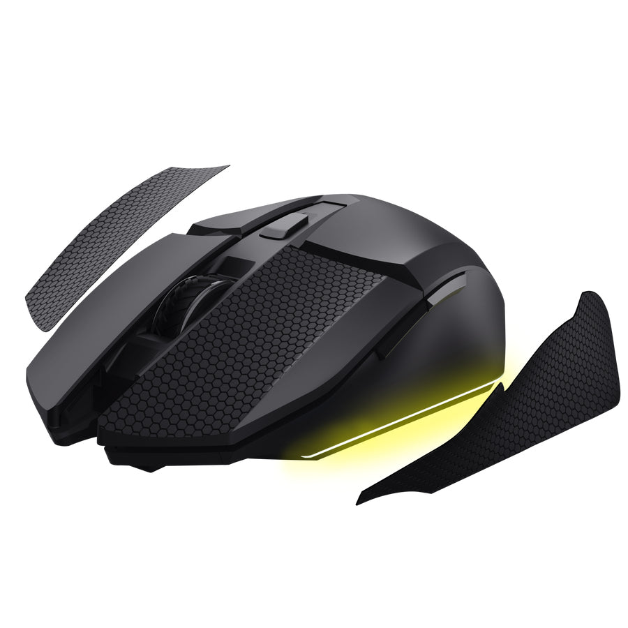Trust GXT122 Felox+ – Gaming-Maus – Kabellos (Bluetooth/2,4 GHz), 10000 DPI, RGB-Beleuchtung, Rechts, Schwarz