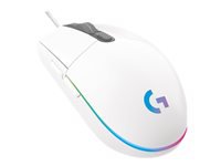 Logitech G G102 LIGHTSYNC – Gaming-Maus – Kabelgebunden (USB‑A), 8000 DPI, RGB-Beleuchtung, Weiss