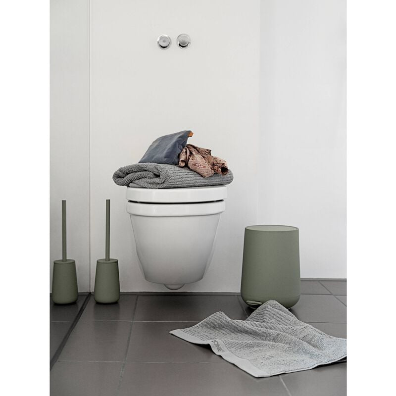 Zone Denmark WC-Bürstenset – Steingut, Grün, H 37 cm, Ø 10,3 cm