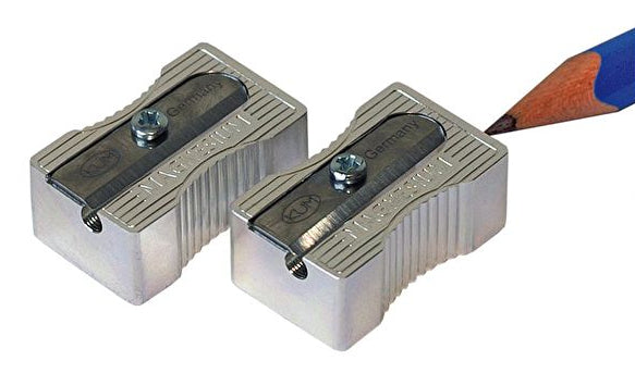 Wedo Spitzer – manuell, 1-Loch, ohne Behälter, für Blei- & Buntstifte Ø 8 mm, Magnesium, silber