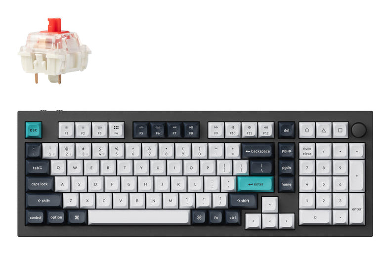 Keychron Q5 Max – Tastatur – Mechanisch (Rot) – Bluetooth & 2,4 GHz (USB-A Empfänger) – QWERTZ (CH) – RGB