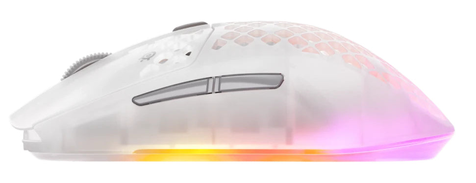 SteelSeries Aerox 3 Wireless Gen2 Ghost – Gaming-Maus – Kabellos (Bluetooth/2,4 GHz), 26000 DPI, Rechts