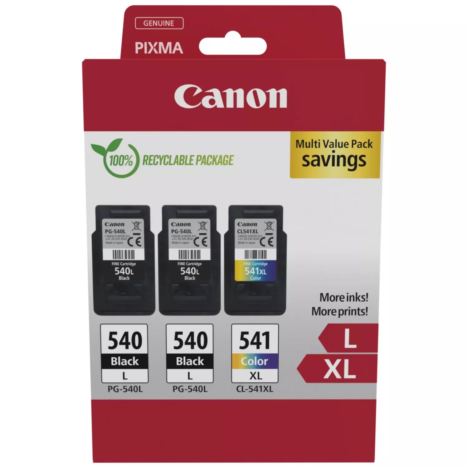 Canon PG-540L/CL-541XL Original – Canon Kompatibel