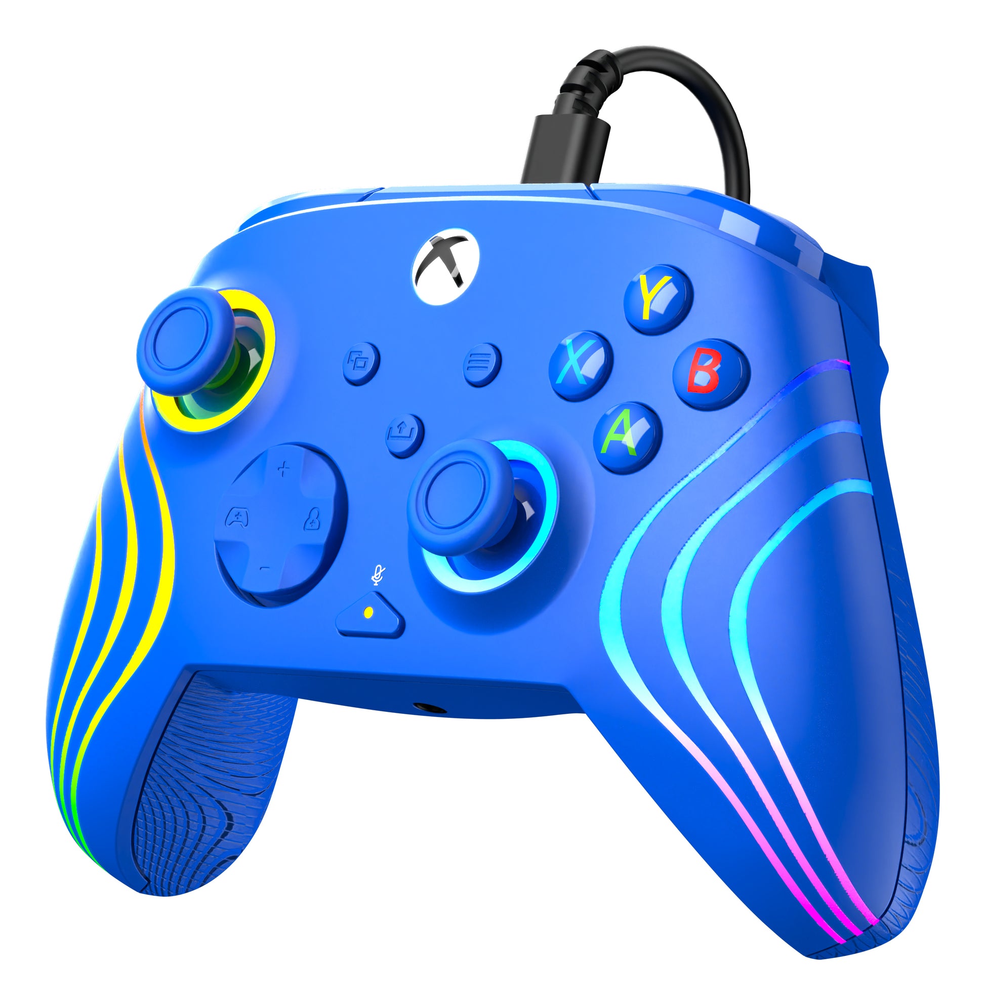 Turtle Beach Afterglow Wave – Gamepad – USB (kabelgebunden), RGB, für Xbox Series X/S, Xbox One & PC, Blau