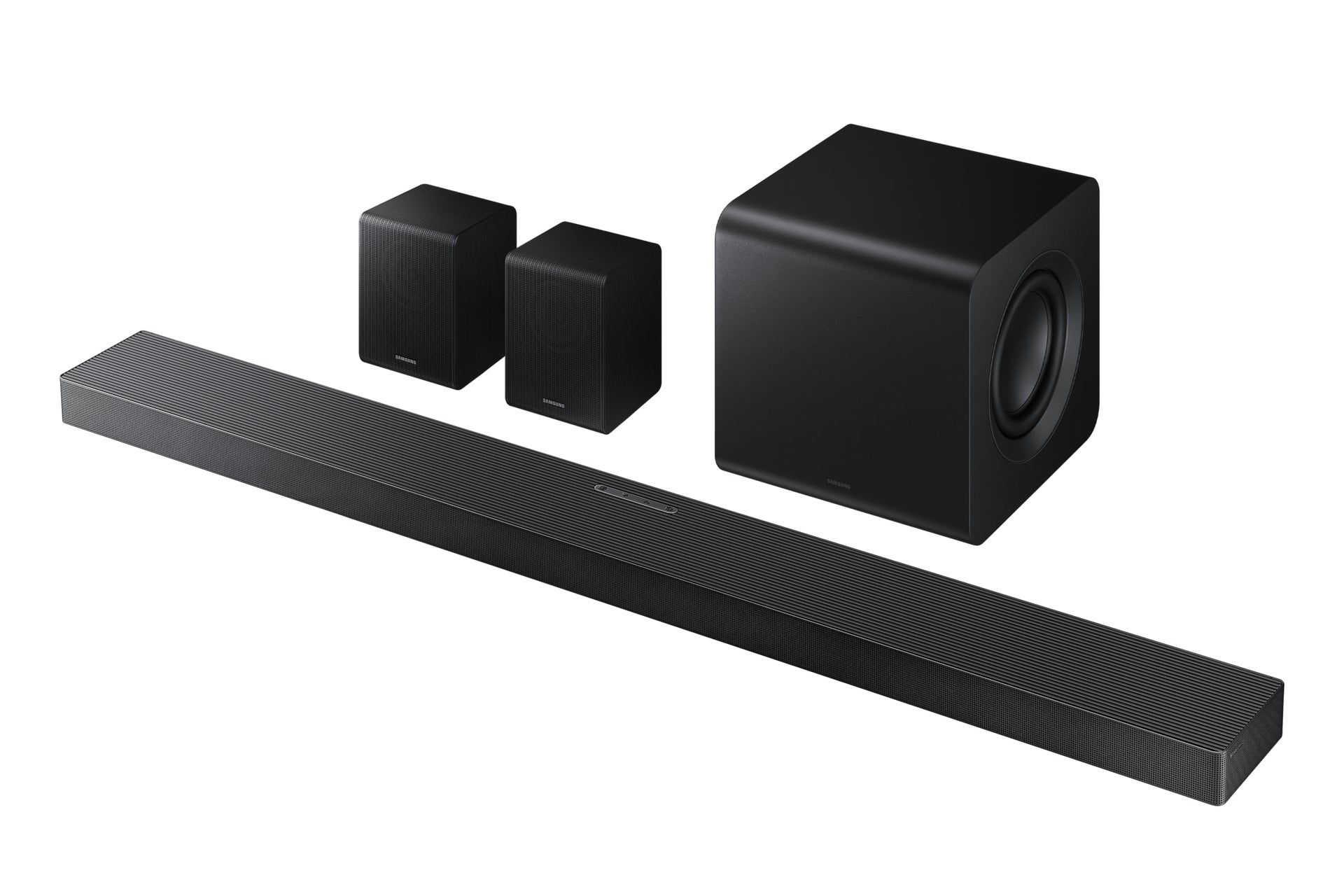 Samsung Q-Series Qs750F – Soundbar – 5.1.2, Dolby Atmos, mit kabellosem Subwoofer & Rear Lautsprecher – Titan Schwarz