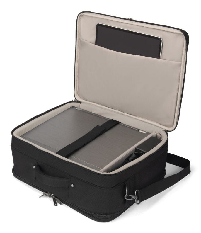 DICOTA Notebook-Tasche bis 17,3" – Trolley-Band, Schultergurt – Schwarz
