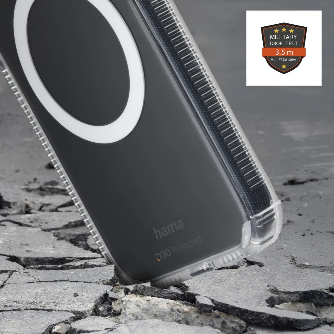 Hama Backcover – für Samsung Galaxy S26 Ultra, PC+TPU, Transparent, bis 3,5 m sturzsicher