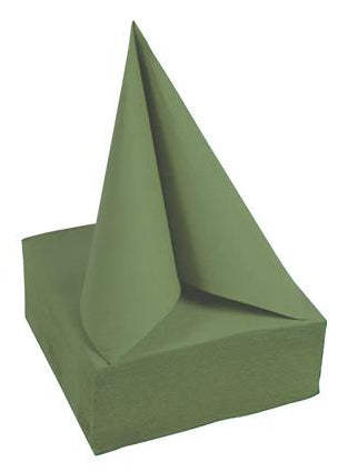 PRONAPPE Cocktail-Servietten, 20 × 20 cm, Olivgrün – FSC – 50 Stk.