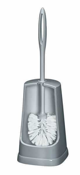 WENKO WC-Bürstenset – Kunststoff, Grau, bodenstehend, H 40,5 cm
