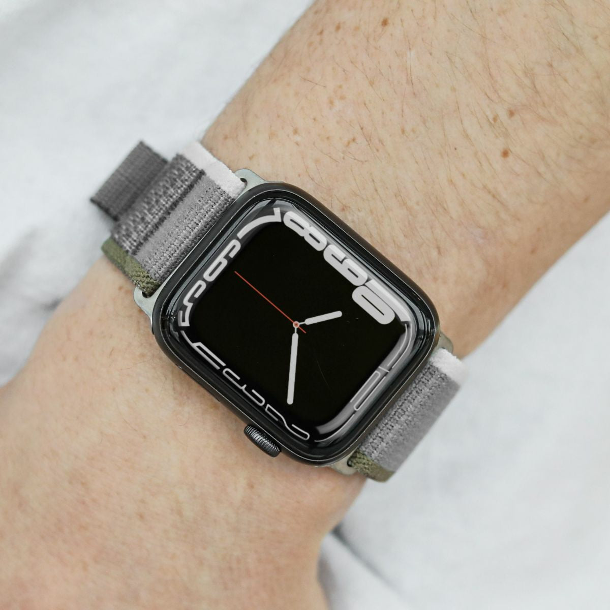 Vonmählen Trekking Case 2 – Armband – für Apple Watch (diverse Grössen) – Grün/Grau, Nylon
