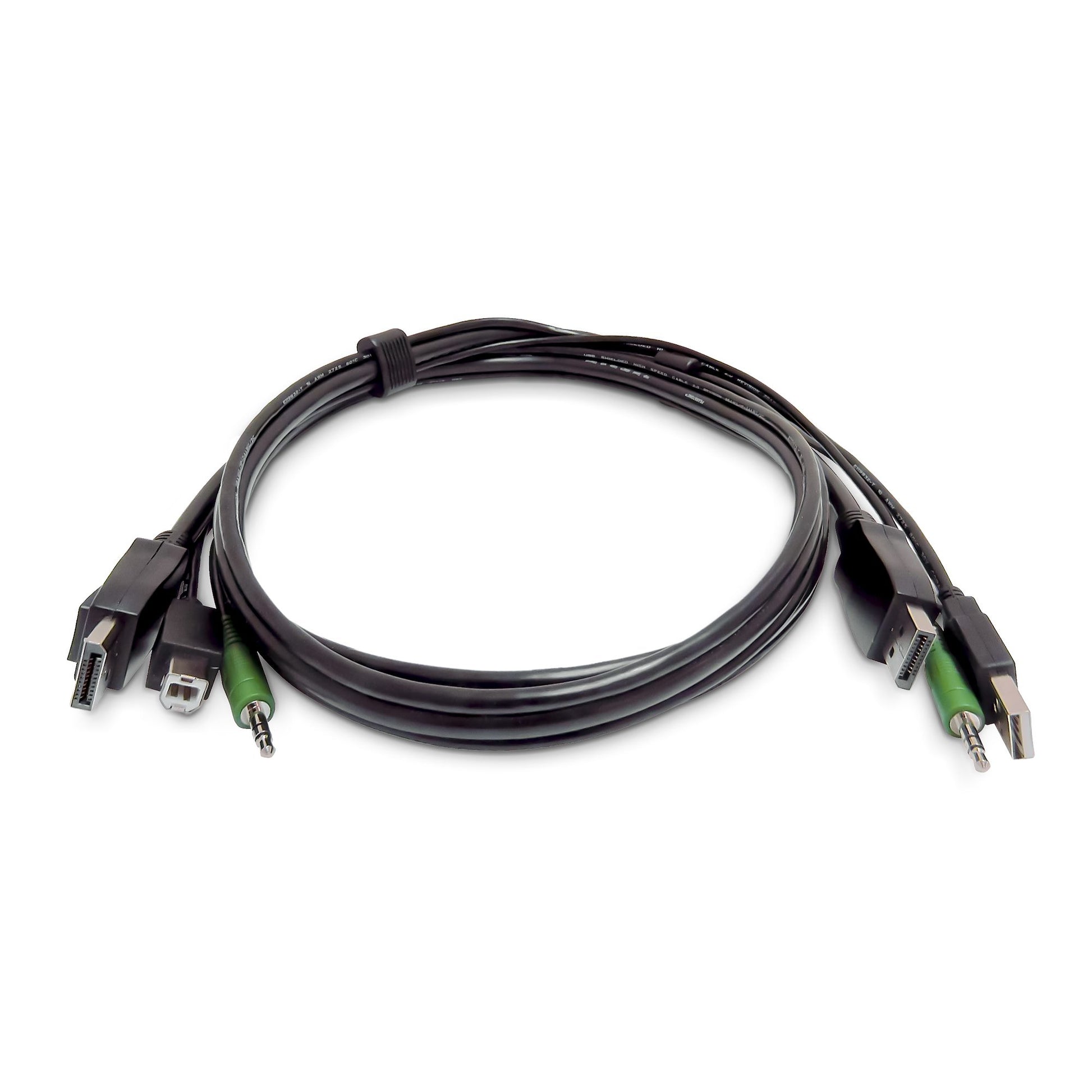 StarTech.com SKDPMMKVM06-TAA – DisplayPort KVM-Kabel, USB 2.0, 3,5 mm Audio, 1,8 m, TAA-konform