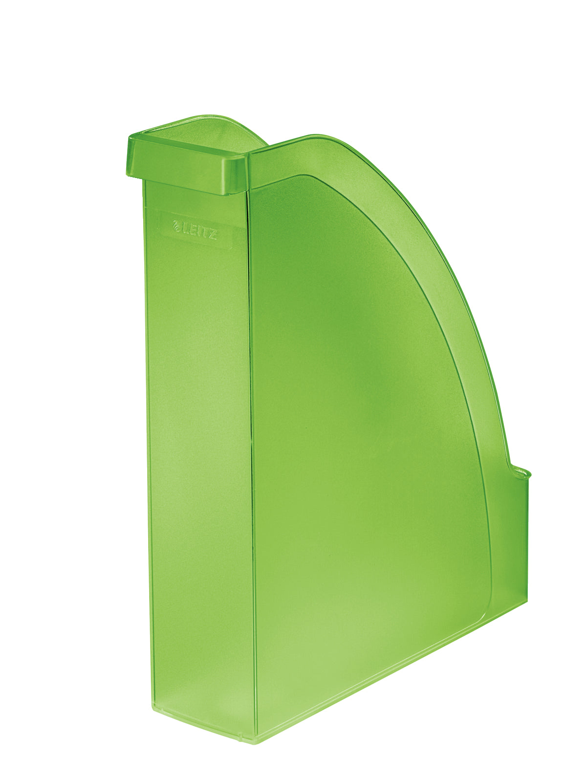 Leitz Plus Stehsammler A4 – 78 mm, mit Griffausschnitt, grün transparent, Kunststoff