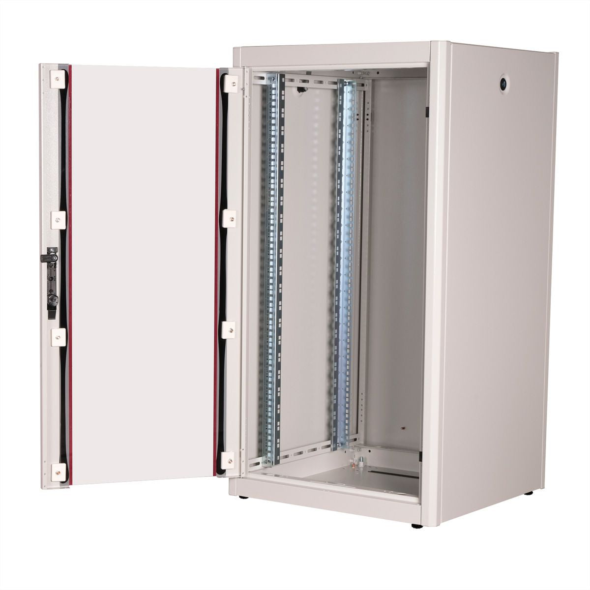 ROLINE Basic – 19" Netzwerkschrank 22U, IP20, abschliessbar, 600 × 600 × 1125 mm, lichtgrau, Stahl