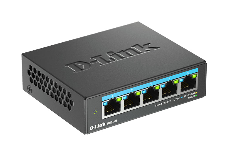 D-Link DMS-105/E – Switch – 5×2.5G, L2