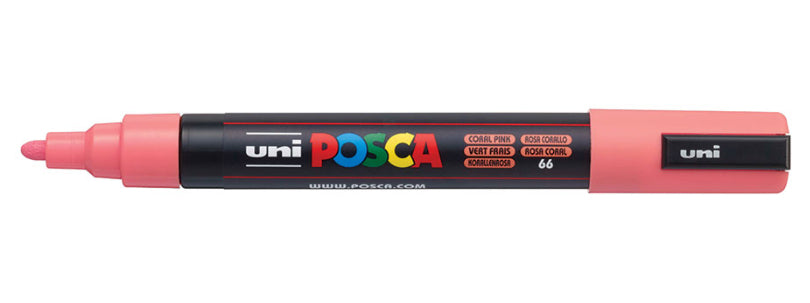 Uni-Ball POSCA PC-5M Kreativ-/Pigmentmarker – Rundspitze 1,8–2,5 mm, Koralle, deckend – für viele Oberflächen