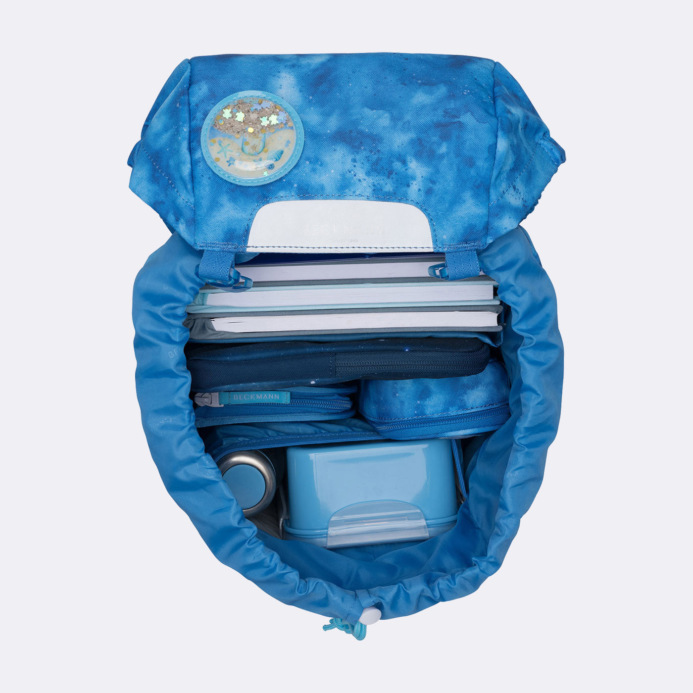Beckmann Classic – Schulrucksack-Set 6-teilig, Ocean, 22 l, 24×37×25 cm