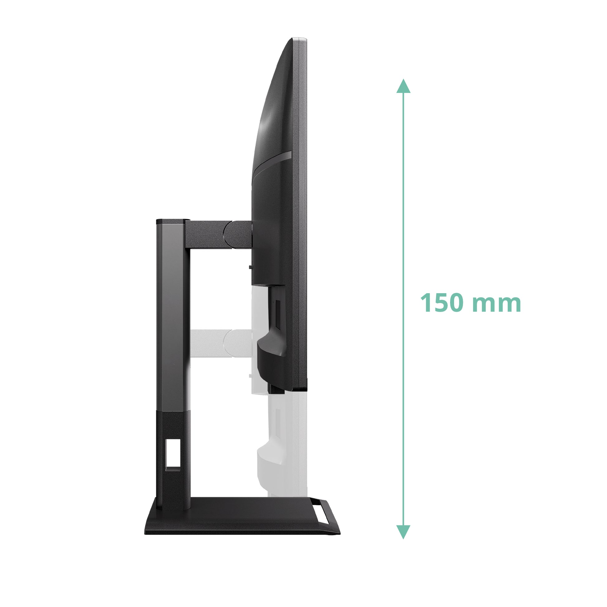 AOC Q27P4U – Monitor, 27", 2560 × 1440 (WQHD), IPS, 120 Hz, 350 cd/m², USB-Hub, Adaptive Sync, Schwarz