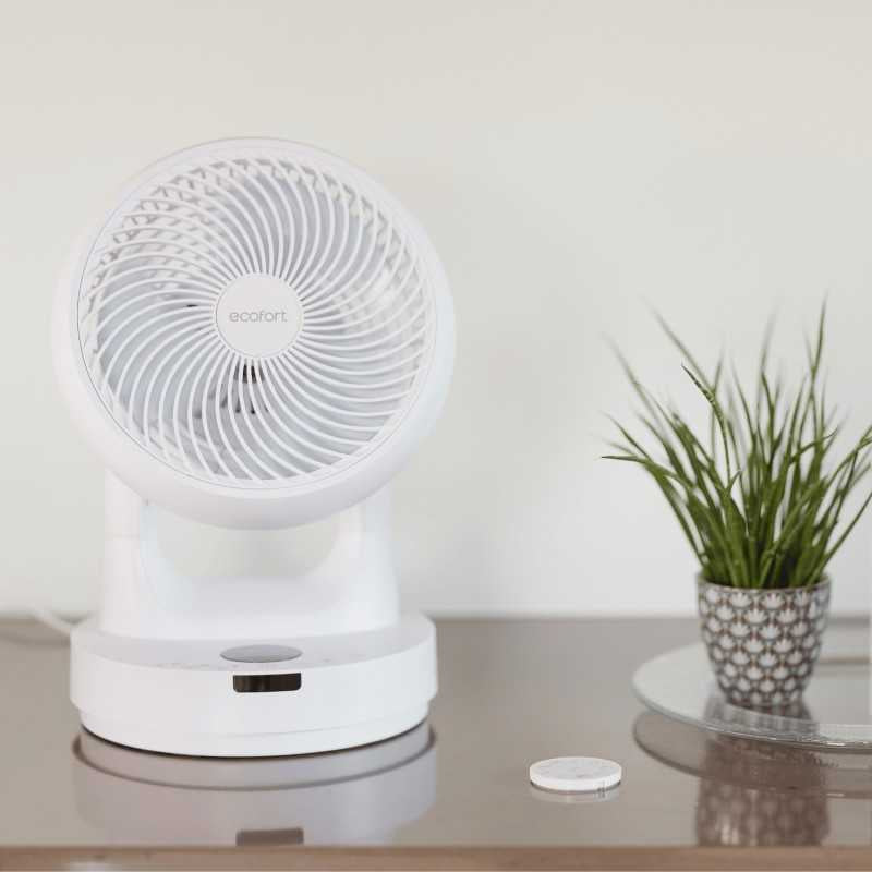 Ecofort Tischventilator ecoQ SilentAir Tavo – 25 cm, 8 Stufen, oszillierend, Fernbedienung, 30 W, 48 dB(A)