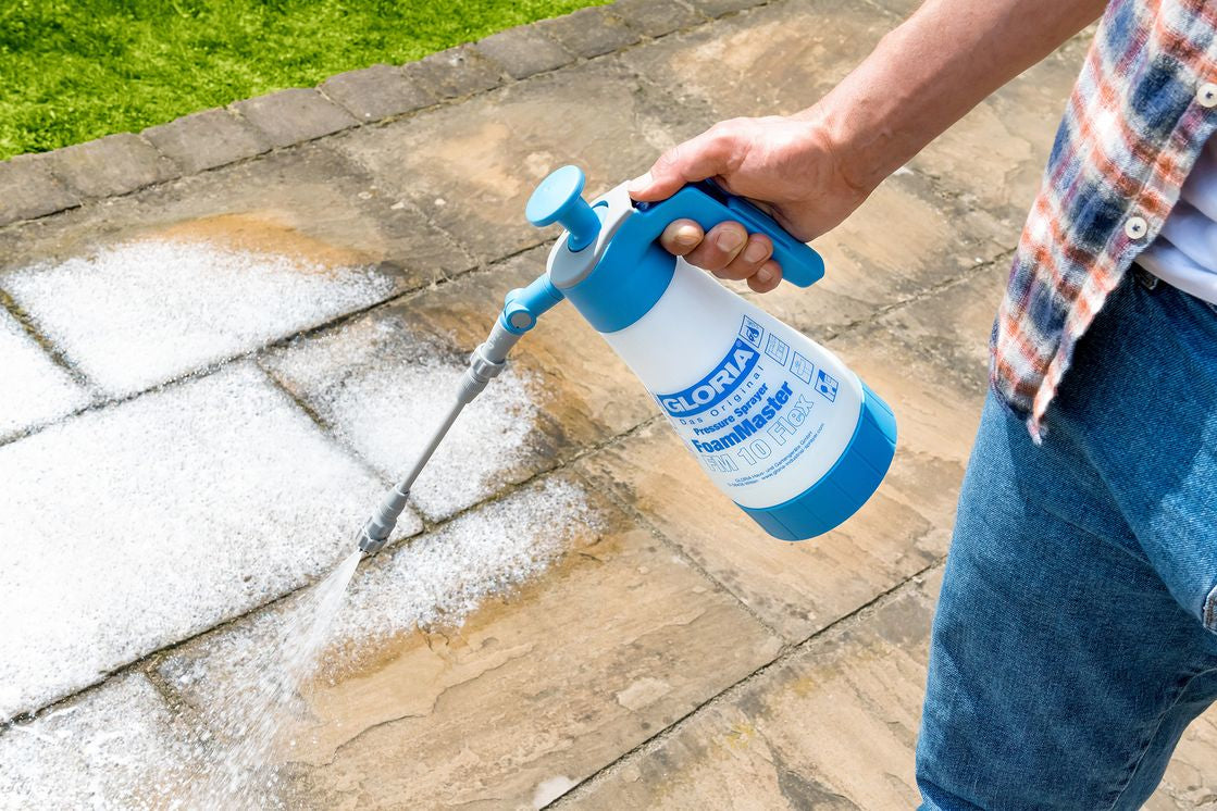 GLORIA Drucksprüher FoamMaster FM 10 FLEX – 1 l – Kunststoff, blau/weiss