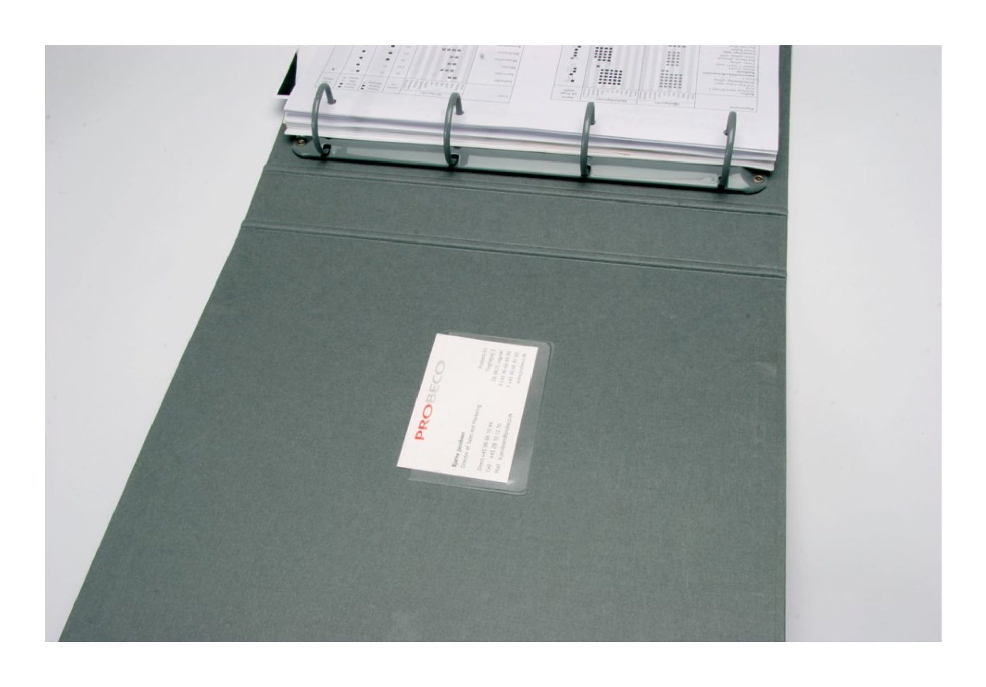 Q-Connect Visitenkartentaschen Kunststoff (PP) 95 × 60 mm – selbstklebend, transparent, 120 µm, 10er Pack