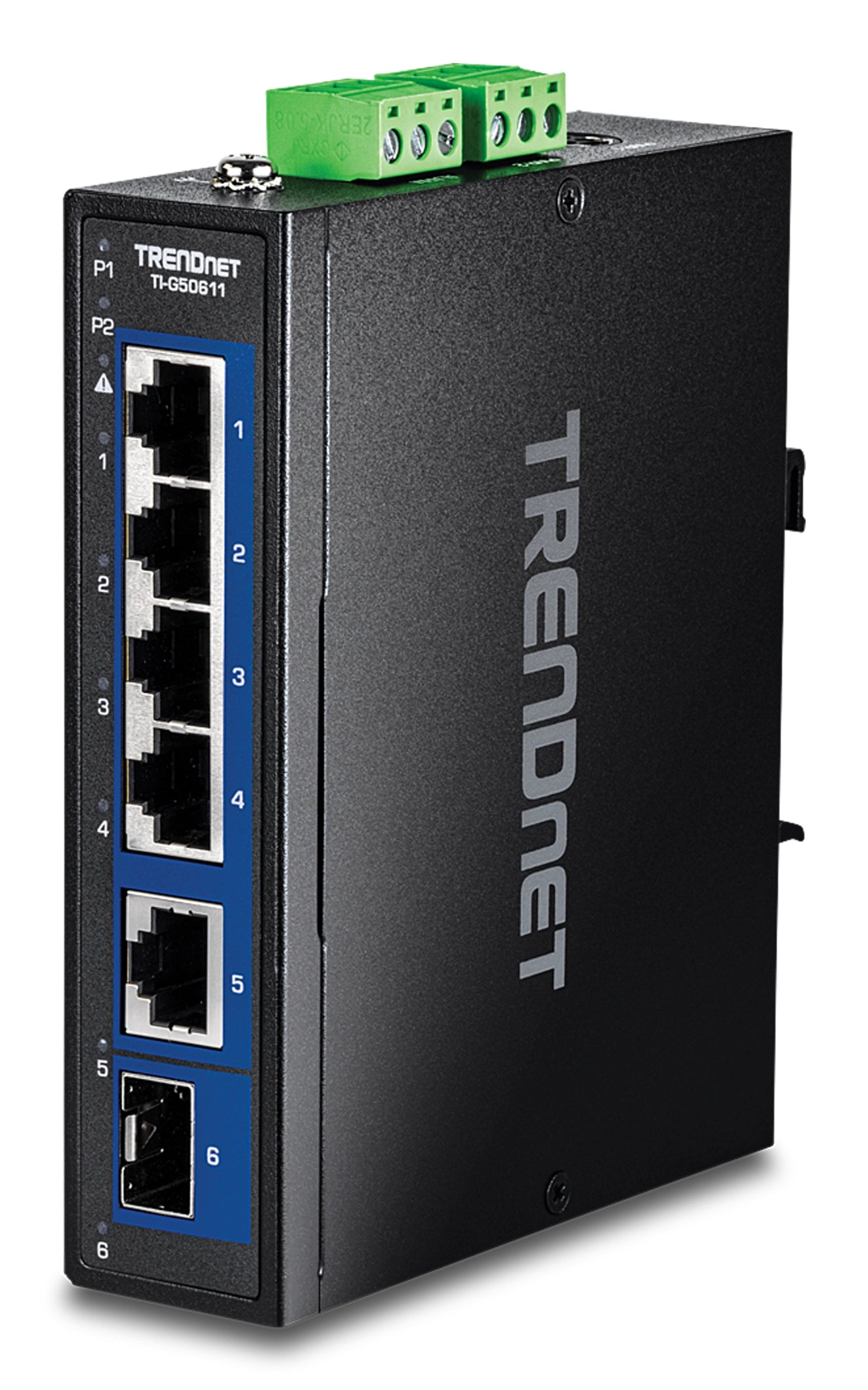 TRENDnet TI-G50611 – Unmanaged Switch – 4× 2,5G, 1× 10G, 1× SFP+, DIN-Rail