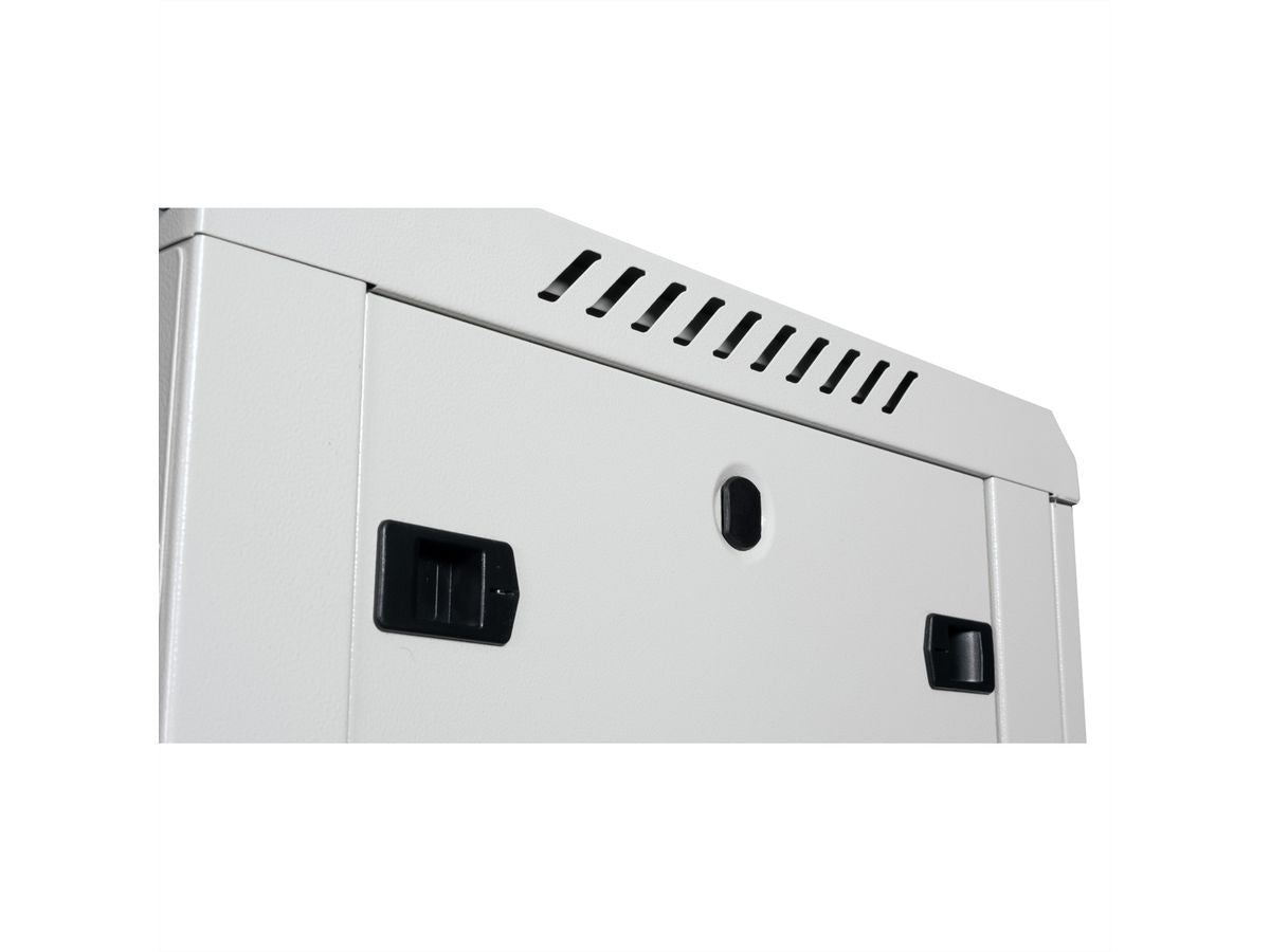 ROLINE Basic Plus – 19" Wandverteiler 15U, IP20, abschliessbar, 600 × 450 × 779 mm, lichtgrau, Stahl