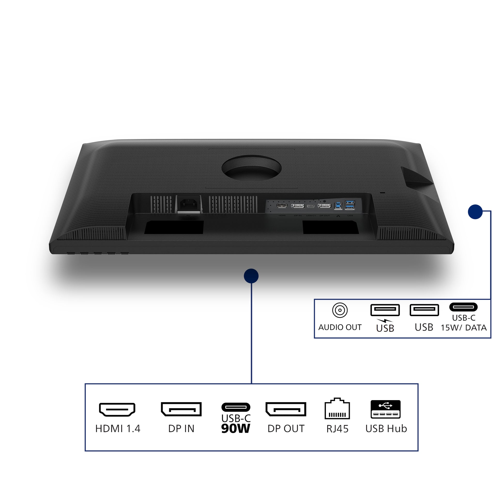 Philips 24B2U3301D/00 – Monitor, 24", IPS, 100 Hz, USB-Hub, Lautsprecher, höhenverstellbar, Schwarz