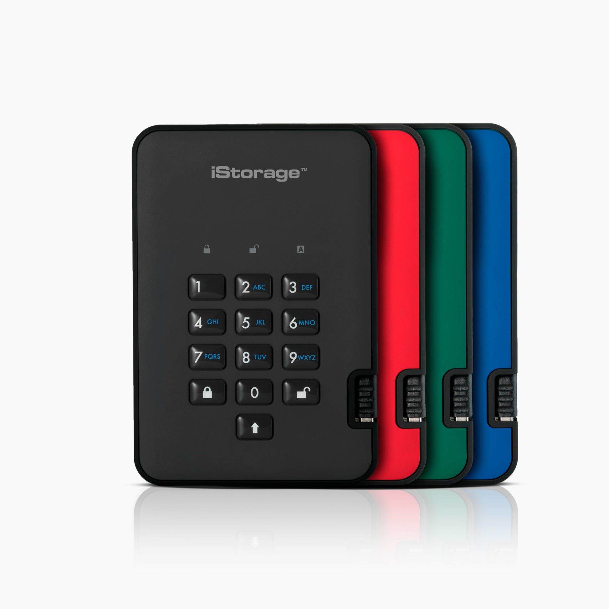 Origin Storage DiskAshur2 Speichergerät – 8 TB, 256-Bit-Verschlüsselung, Blau
