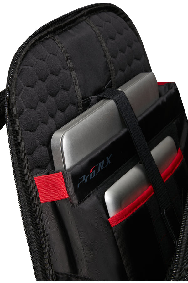 Samsonite Pro-DLX 6 3V Notebook-Rucksack – für Notebooks bis 17,3", RFID-Fach, USB-Anschluss, Nylon, schwarz