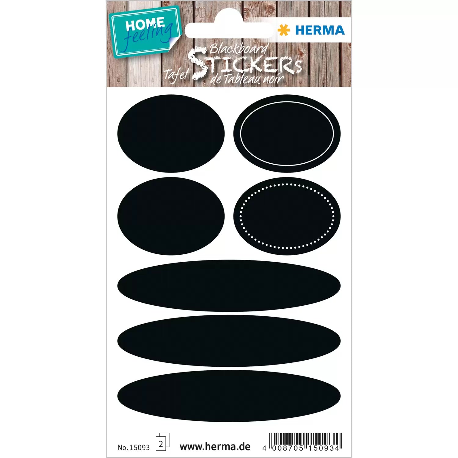 HERMA Schmucketiketten – Motiv Oval – Folie, permanent haftend, 14 Stk, 2 Bogen, 84 × 120 mm