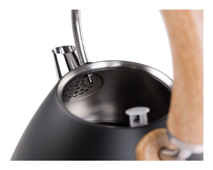 Furber. Furber Wasserkocher – 1 l, Edelstahl, Schwarz