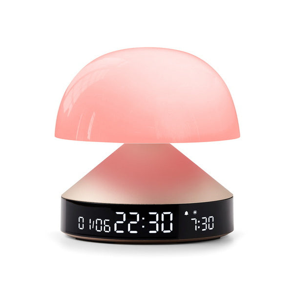 LEXON Lichtwecker Mina Sunrise LR153MD – digital – gold, Wecktöne, Schlummerfunktion