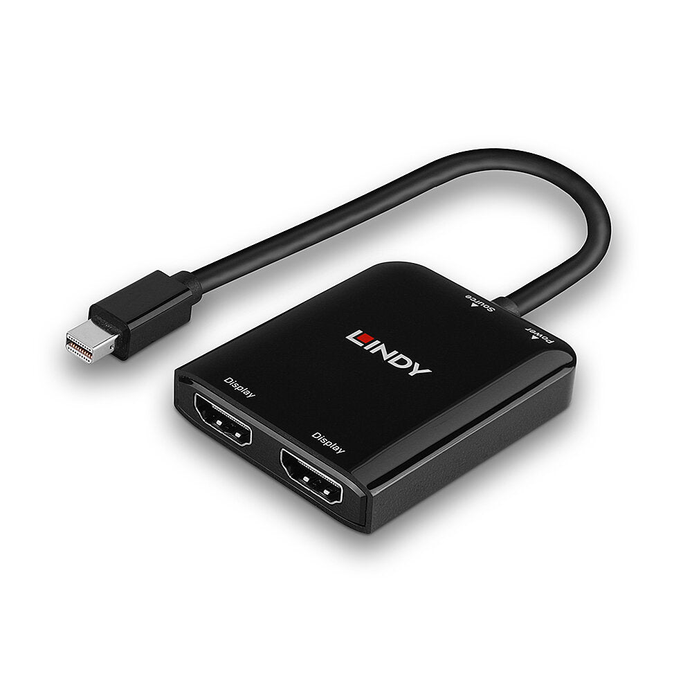 Lindy 38432 Multi-Monitor-Adapter Mini DisplayPort zu HDMI – 2× HDMI, 4K @ 30 Hz, HDMI 2.0, USB-Netzteil