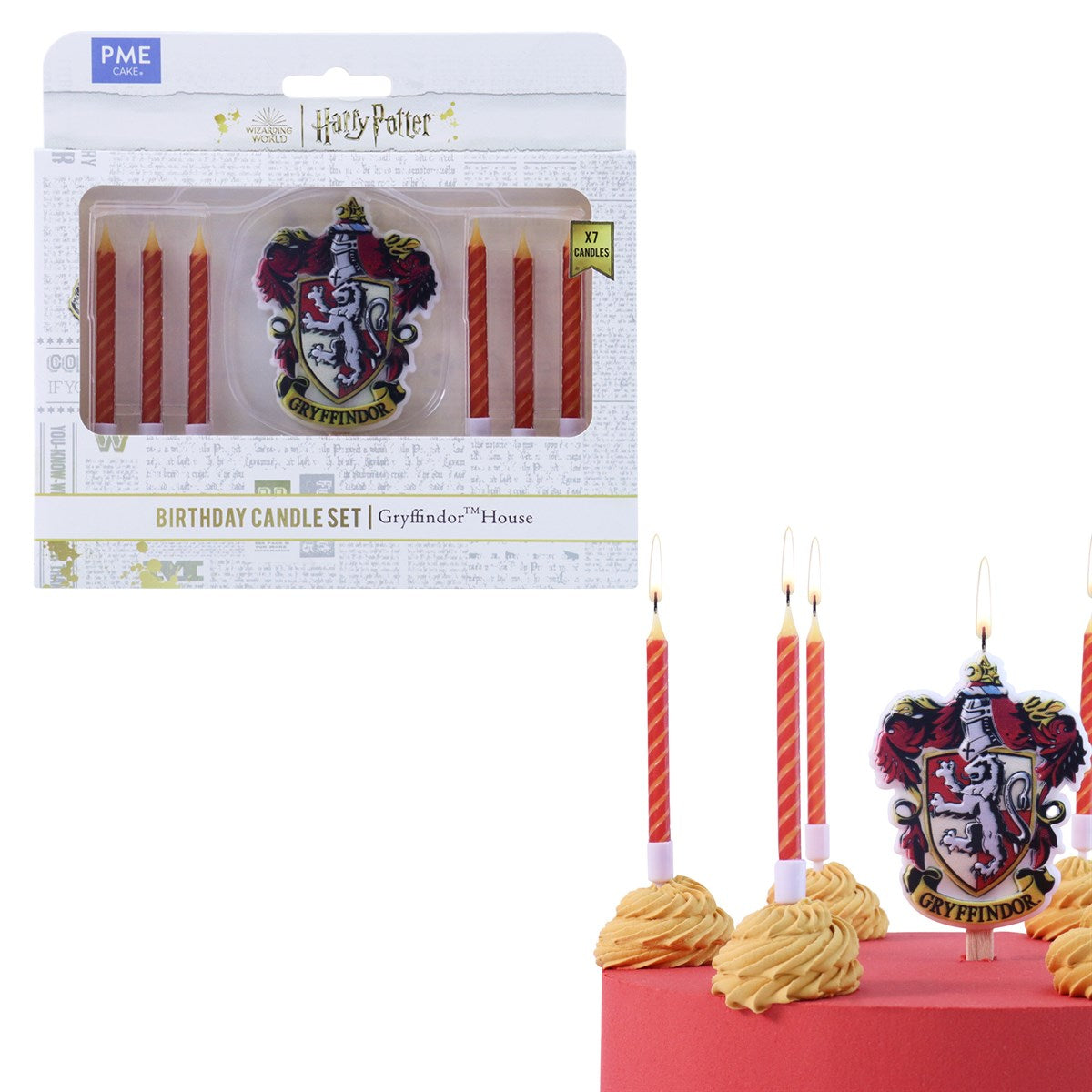 PME Harry Potter Geburtstagskerzen – Grün – 7 cm – Kunststoff – 7 Stk