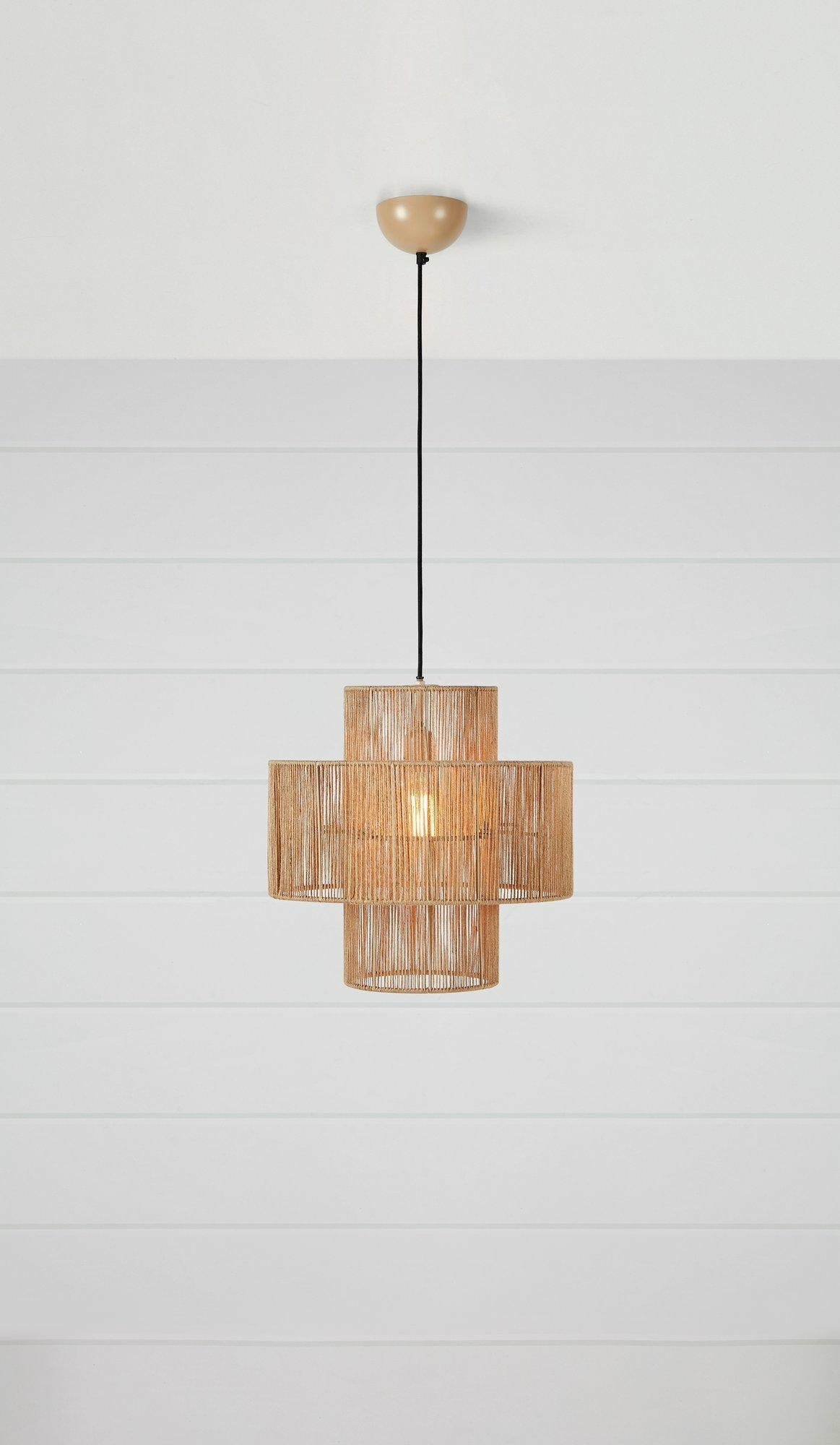 Markslöjd Pendelleuchte Soga – Ø 40 × 41 cm, 40 W, Neutralweiss, Beige, E27