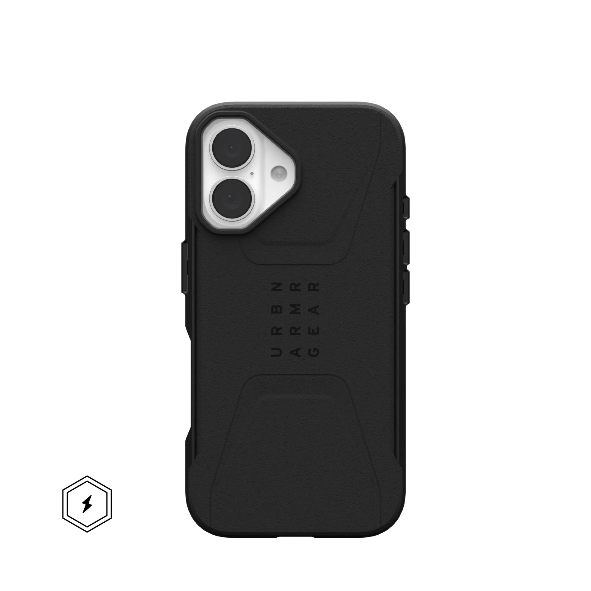 Urban Armor Gear Backcover – für Apple iPhone 16 – schwarz – MagSafe-kompatibel