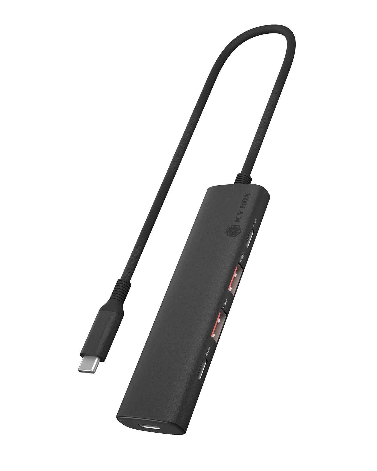 ICY BOX IB1437-CPD USB-Hub – USB-C, 2× USB-A, 2× USB-C, 100 W PD, für Windows/Mac