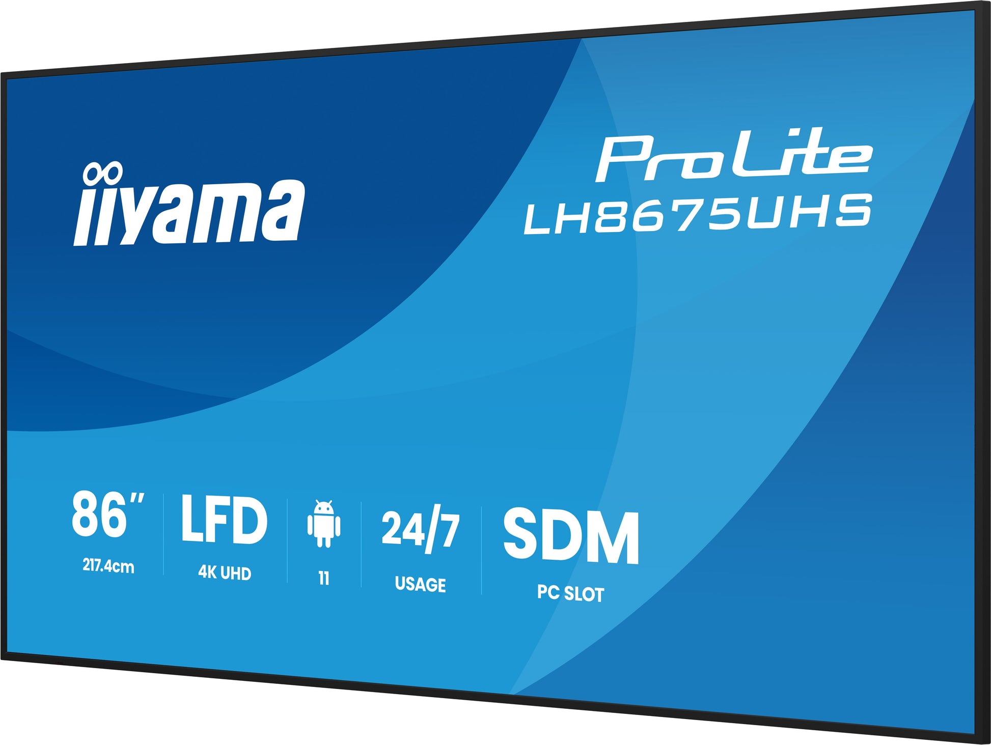 iiyama ProLite LH8675UHS-B2AG – Signage-Display, 85,6", Ultra HD 4K, 500 cd/m²