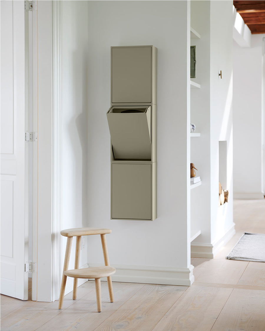 ReCollector Recyclingbox – 12 l – Recycling-Kunststoff, rechteckig – Graugrün