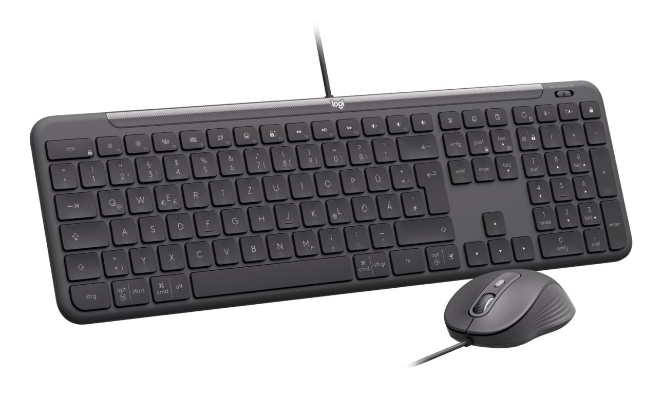 Logitech MK620 for Business – Tastatur- und Maus-Set – Kabelgebunden, USB-C – QWERTY (UK-INT) – Graphit