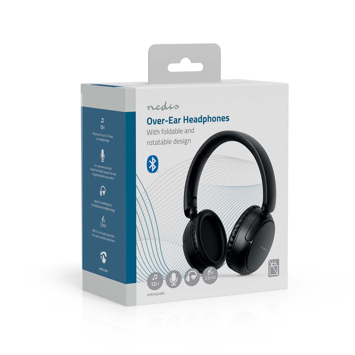 Nedis Over-Ear Kopfhörer – Stereo, Kabel + BT 5.3, Schwarz