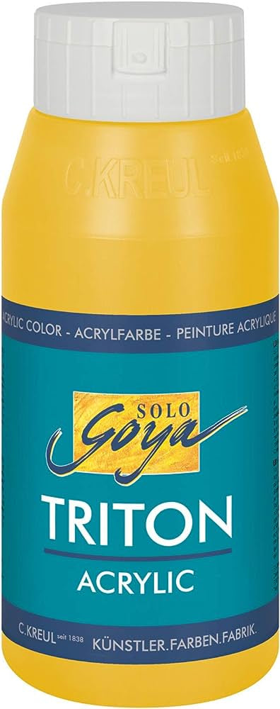 KREUL Triton Acryl Flüssig Acrylfarbe – Gold – 750 ml – für Papier, Holz, Metall