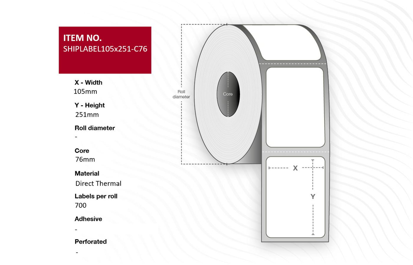 Capture Versandetiketten, 105 mm × 251 mm, Thermodirekt, 4 Rollen