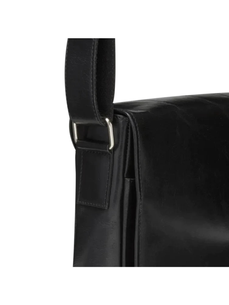 dbramante1928 Marselisborg Notebook-Tasche bis 14" – Vollnarbenleder, mit Schultergurt – Schwarz