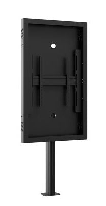 Hagor Display-Gehäuse – Hochformat, VESA 600×600 mm – für 65" Fernseher – Schwarz