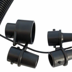Eurotrail Doppelhubpumpe 2 l Boden-Luftpumpe – Höhe 470 mm, 4 Ventiladapter – für Schlauchboote