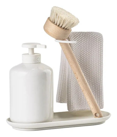 Zone Denmark Geschirrspül-Set Inu – Spültrogbutler, Kunststoff, Weiss – 8,8 × 21 × 8,8 cm – 4er Set