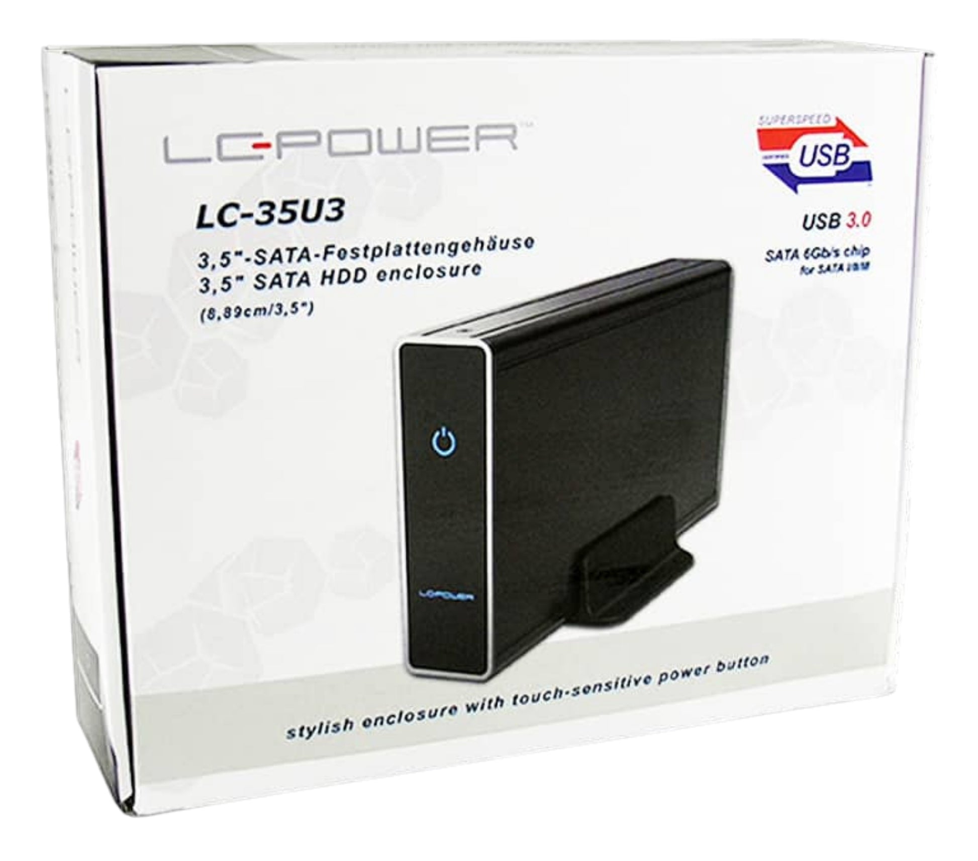 LC-Power LC-35U3 – 1-Bay externes Gehäuse – für 3,5" HDD/SSD, SATA III (6 Gbit/s)