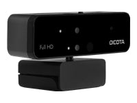 DICOTA D31892 Webcam – HD, 30 fps, USB, Autofokus, Abdeckung, Schwarz