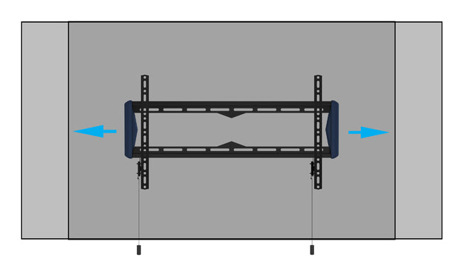 B-Tech Wandhalterung – Fix – bis 80" – VESA 100×100–650×400 – bis 70 kg – Schwarz/Blau